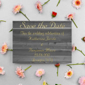 Invitation En Aluminium Rustic Country Bois Enregistrer La Date