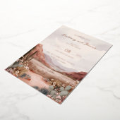 Invitation En Aluminium Rustic Desert Watercolor Landscape (Rotation)