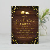 Invitation En Aluminium Rustic Double Joint Photo Graduation (Debout devant)