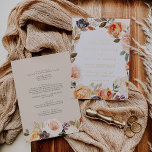 Invitation En Aluminium Rustic Earth Florals Gold Foil Tout en un Mariage<br><div class="desc">Cette terre rustique fleurit la feuille d'or tout en une invitation de feuille mariage est parfait pour un mariage de automne. L'élégante décoration de tons de terre comprend des fleurs rustiques d'aquarelle en terre cuite, en cuivre, orange brûlé, pêche, rose roux et blanc crème avec style boho vintage. Doté d'un...</div>
