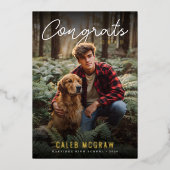 Invitation En Aluminium Rustic PhotoPop Graduation (Recto)