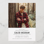 Invitation En Aluminium Rustic PhotoPop Graduation (Verso)