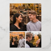 Invitation En Aluminium Rustic Poinsettia Floral Mariage de Noël (Verso)