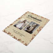 Invitation En Aluminium Rustic Rococo Graduate Photo Collage Graduation (Rotation)