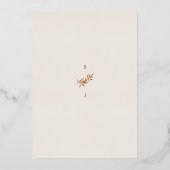 Invitation En Aluminium Rustique Automne Aquarelle Florale Mariage Foil In (Verso)