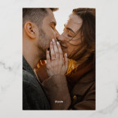 Invitation En Aluminium Rustique Automne Floral Mariage photo (Verso)