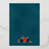 Invitation En Aluminium Rustique Automne Orange Marine Bleu Enregistrer La (Verso)
