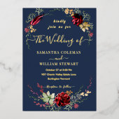 Invitation En Aluminium Rustique Boho Fleur sauvage Elegant Mariage de mar (Recto)