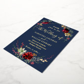 Invitation En Aluminium Rustique Boho Fleur sauvage Elegant Mariage de mar (Rotation)