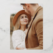 Invitation En Aluminium Rustique Boho Pampas Photo Enregistrer La Date Foi (Verso)