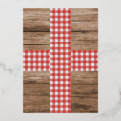 Invitation En Aluminium Rustique I Do BBQ Engagement Partie Couples Douche (Verso)