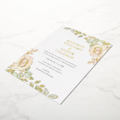 Invitation En Aluminium Rustique + Joli aquarelle Mariage floral RÉEL (Rotation)