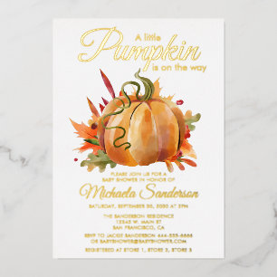 Invitation En Aluminium Rustique Un Baby shower Automne Un Peu Citrouille
