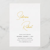 Invitation En Aluminium Sabrina Mariage moderne Enregistrer la date (Recto)