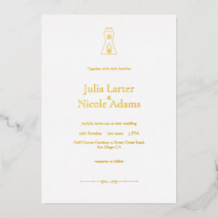 Invitation En Aluminium Sacred Jain Mahaveer Mariage minimaliste