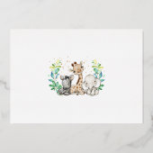 Invitation En Aluminium Safari Wild One Photo Real Gold (Verso)