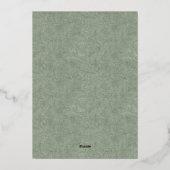 Invitation En Aluminium Sage À feuillage persistant Fern Botanical Enregis (Verso)