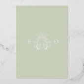 Invitation En Aluminium sage et or (Verso)
