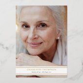 Invitation En Aluminium Sage Foliage Christian Celebration of Life Photo (Verso)