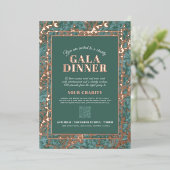 Invitation En Aluminium Sage green gold botanica dîner gala motif (Debout devant)