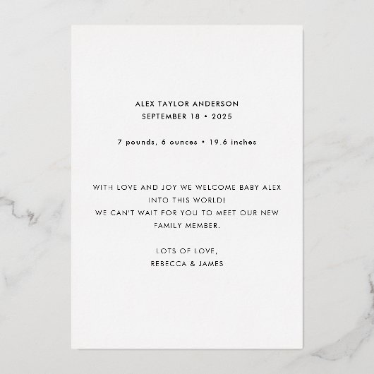 Invitation En Aluminium Sage Green Hello World Photo (Verso)