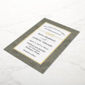 Invitation En Aluminium Sage Green Kuba Tissu Broderie Tout en un (Rotation)
