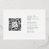 Invitation En Aluminium Sage Green White Bordure Or enregistrer notre date (Verso)