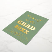 Invitation En Aluminium Sage simple et élégant Casquettes vert vers la fin (Rotation)