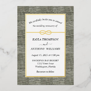 Invitation En Aluminium Sage Vert Africain Kente Tissu Tout en un