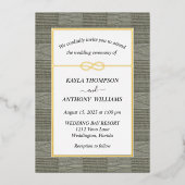 Invitation En Aluminium Sage Vert Africain Kente Tissu Tout en un (Recto)