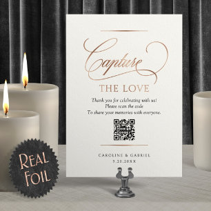 Invitation En Aluminium Saisir l'Amour Photo Partage Signe de Mariage