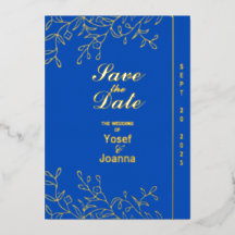 Sapphire Mariage Foil Enregistrer la date