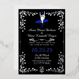 Invitation En Aluminium Sauvage et Libre, Ensemble Nous Chevauchons Mariag