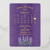 Invitation En Aluminium Sauvegarder la date de mariage février 2026 (Recto)