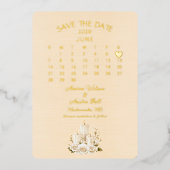 Invitation En Aluminium Sauvegarder la date de mariage juin 2026 (Recto)