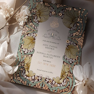 Invitation En Aluminium Sauvegarder la date Dusty Blue Musulman Islamique