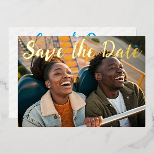 Invitation En Aluminium Sauvegarder la date Moderne Classique Minimal Simp