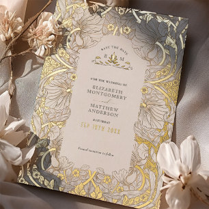 Invitation En Aluminium Sauvegarder la Date Pimprenelle Blanche Atténuée V