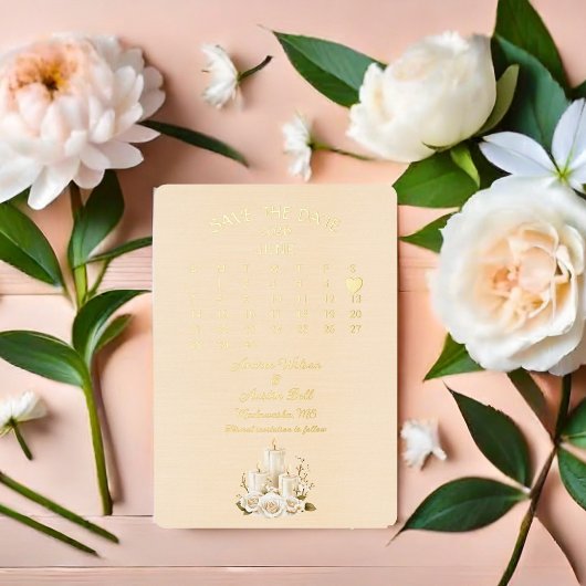 Invitation En Aluminium Sauver la Date de Mariage Juin 2026