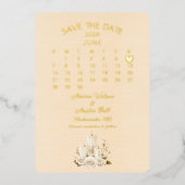 Invitation En Aluminium Sauver la Date de Mariage Juin 2026 (Recto)
