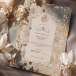 Invitation En Aluminium Sauvez la date Musulmane Musulmane Blanche Morris<br><div class="desc">Offrez-vous une élégance intemporelle grâce à nos cartes mariage Save the Date avec le célèbre motif Pimpernel de William Morris, rendu magistralement dans les tons vintages de blanc crème, beige et accentué avec de la feuille réelle. William Morris, figure de proue du Mouvement des Arts et de l'Artisanat, croyait à...</div>