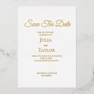 Invitation En Aluminium  Save the Date Card