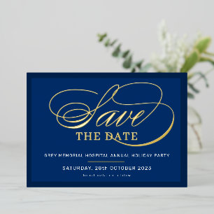 Invitation En Aluminium SAVE THE DATE élégant événement fantaisie script m