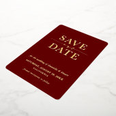 Invitation En Aluminium SAVE THE DATE moderne élégant marron minimal (Rotation)