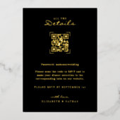 Invitation En Aluminium Scan du Code QR | Encart avec les détails du maria (Recto)
