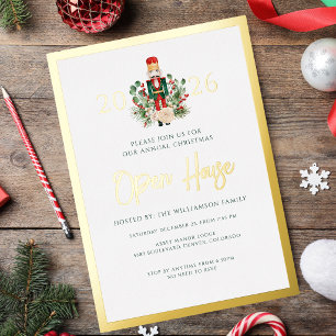 Invitation En Aluminium Scénario de casse-noisette pour la maison ouverte
