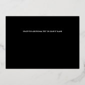Invitation En Aluminium Script CAP de graduation photo verticale en noir (Verso)