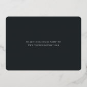 Invitation En Aluminium Script classique Enregistrer la date (Verso)