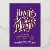 Invitation En Aluminium Script De Calligraphie De Cocktail Moderne Purple (Recto)
