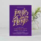 Invitation En Aluminium Script De Calligraphie De Cocktail Moderne Purple (Debout devant)